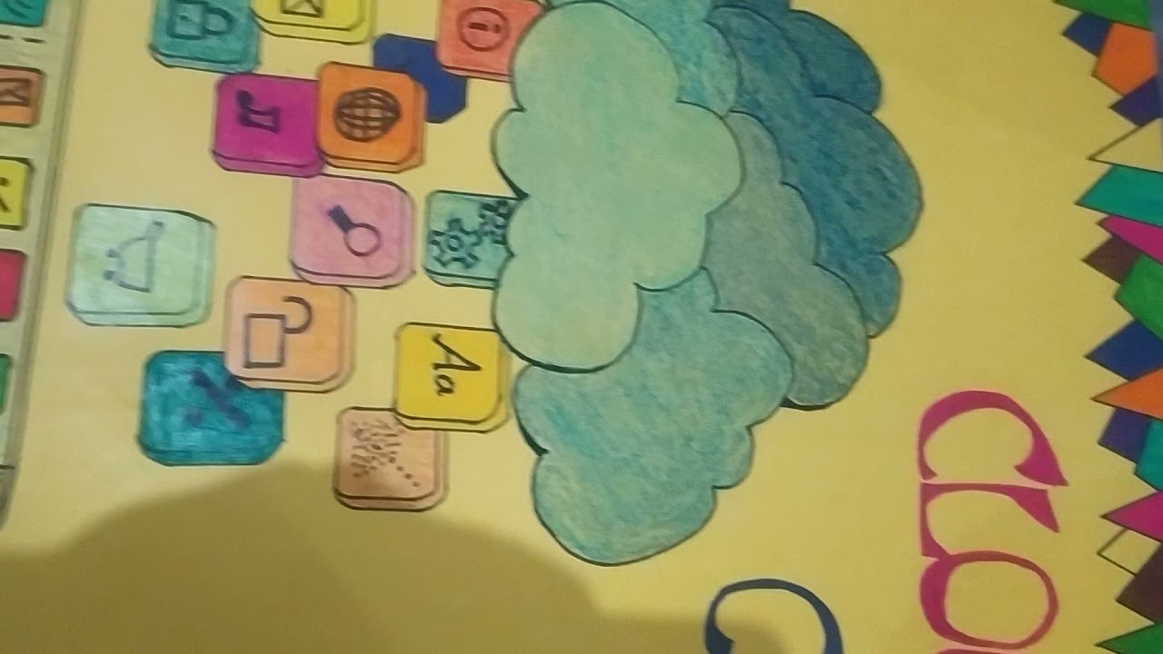 poster presentation regarding cloud computing every thing made by hand