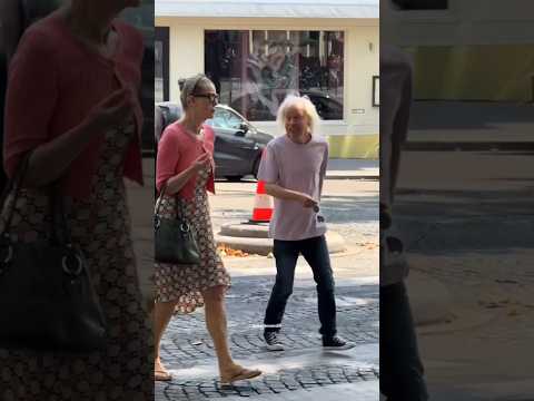 AC/DC legend Angus Young strolling through Paris with wife Ellen ⚡🇫🇷 #acdc #PARIS #acdcparis