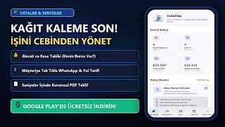 Kağıt Kalem Devri Bitti! 🛠️ Ustalar ve Teknik Servisler İçin İş & Kasa Takibi (U