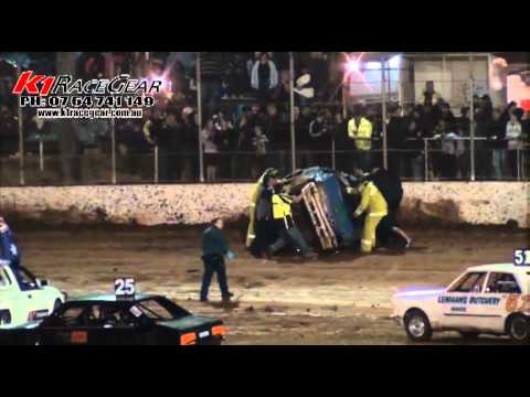 Junior Sedans: Jayden Peacock's Massive Rollover - Kingaroy Speedway