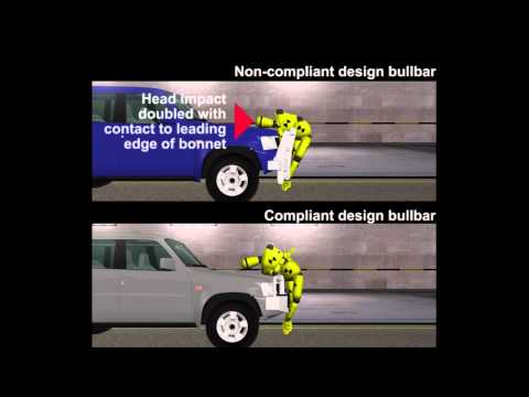 Bullbar pedestrian test video 2014