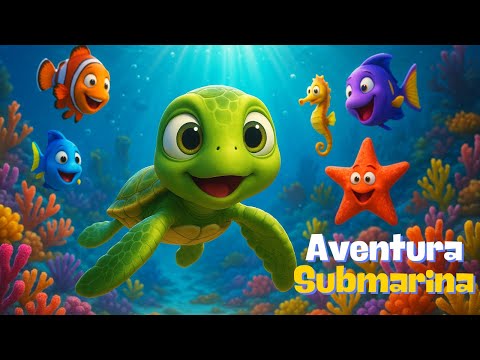 Aventura Submarina: Aventuras da tartaruga marinha no mundo subaquático
