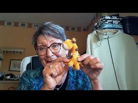 Maschenbilder 119 - die Fluggiraffe und ein half and half mit Drops Flora