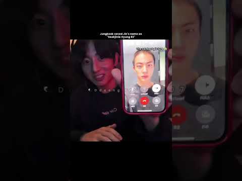 Jungkook's contact picture for Jin was so-😭😂 #bts #jin #jungkook #jinkook #ddaengbts #kpop