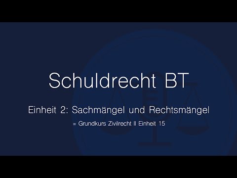 Sachmängel und Rechtsmängel