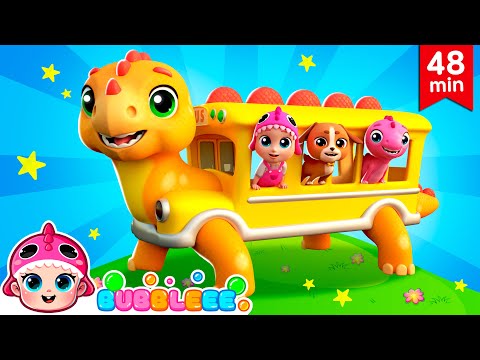 Funky Dino Freeze Dance + More Kids Songs & Nursery Rhymes | Bubbleee - Sing, Dance and Learn!