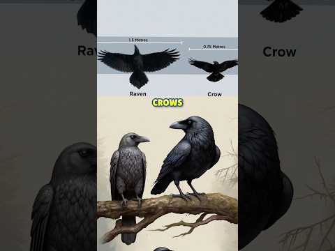 Crows vs Ravens! What’s the Difference?! 🐦‍⬛ #crows #ravens