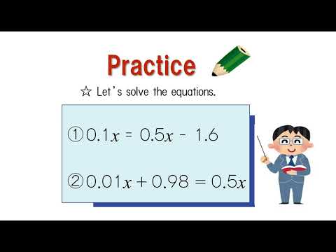 中1＿一次方程式＿小数を含む方程式（英語版）