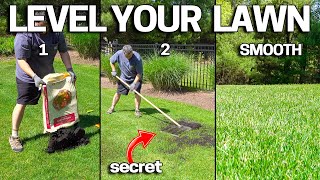 3 Steps to LEVEL a Bumpy LAWN - EASY
