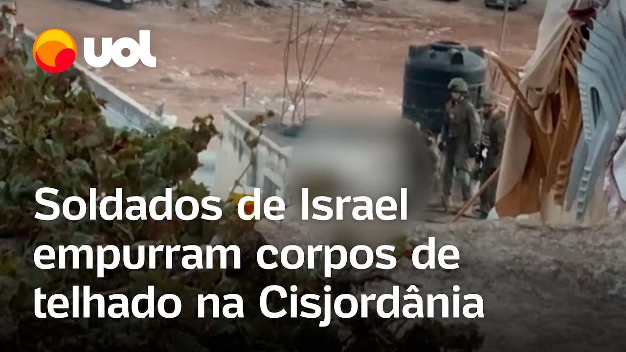 Guerra: soldados de Israel são flagrados empurrando corpos de telhado na Cisjordânia; vídeo