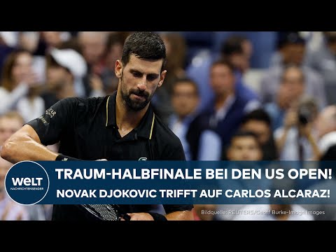 TENNIS: Traum-Halbfinale bei den US Open - Novak Djokovic trifft auf Carlos Alcaraz