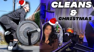 Squat Cleans In The Backyard | Getting In The Holiday Spirit Vlog