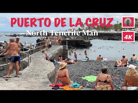 TENERIFE, Puerto de la Cruz, walk to two city playas ( Caminar a dos playas de la ciudad)