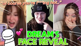 youtubers react to dream's FACE REVEAL (part 2/2)