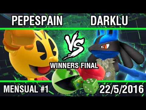 [Smash @ GAMBLER #1] PEPESPAIN (Pac-man) vs Darklu (Lucario) SSB4 Winners Final - Top 8