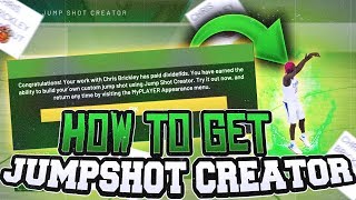 *NEW* Fastest Way To Get Jumpshot Creator In NBA 2K20