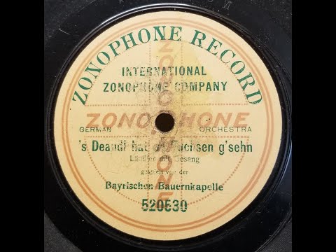 GERMAN BAND: Fürther Stadtkapelle / 's Deandl hat an Fuchsen g'seh'n / Zonophone 520530 / 1909