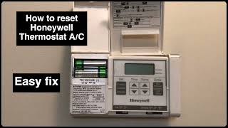 HOW TO RESET HONEYWELL THERMOSTAT A/C