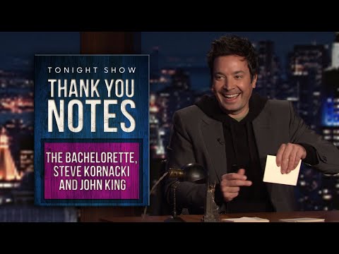 謝謝你的筆記。"單身女郎"，史蒂夫-科納基和約翰-金。 (Thank You Notes: The Bachelorette, Steve Kornacki and John King)