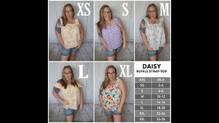 Daisy ruffle strap top