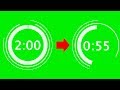 2 minute Count Down circular timer HD [Green screen] FREE