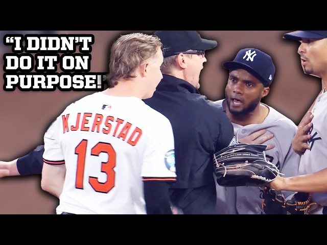 Yankees and Orioles benches clear after Pablo Reyes lands on Heston Kjerstad's head, a breakdown