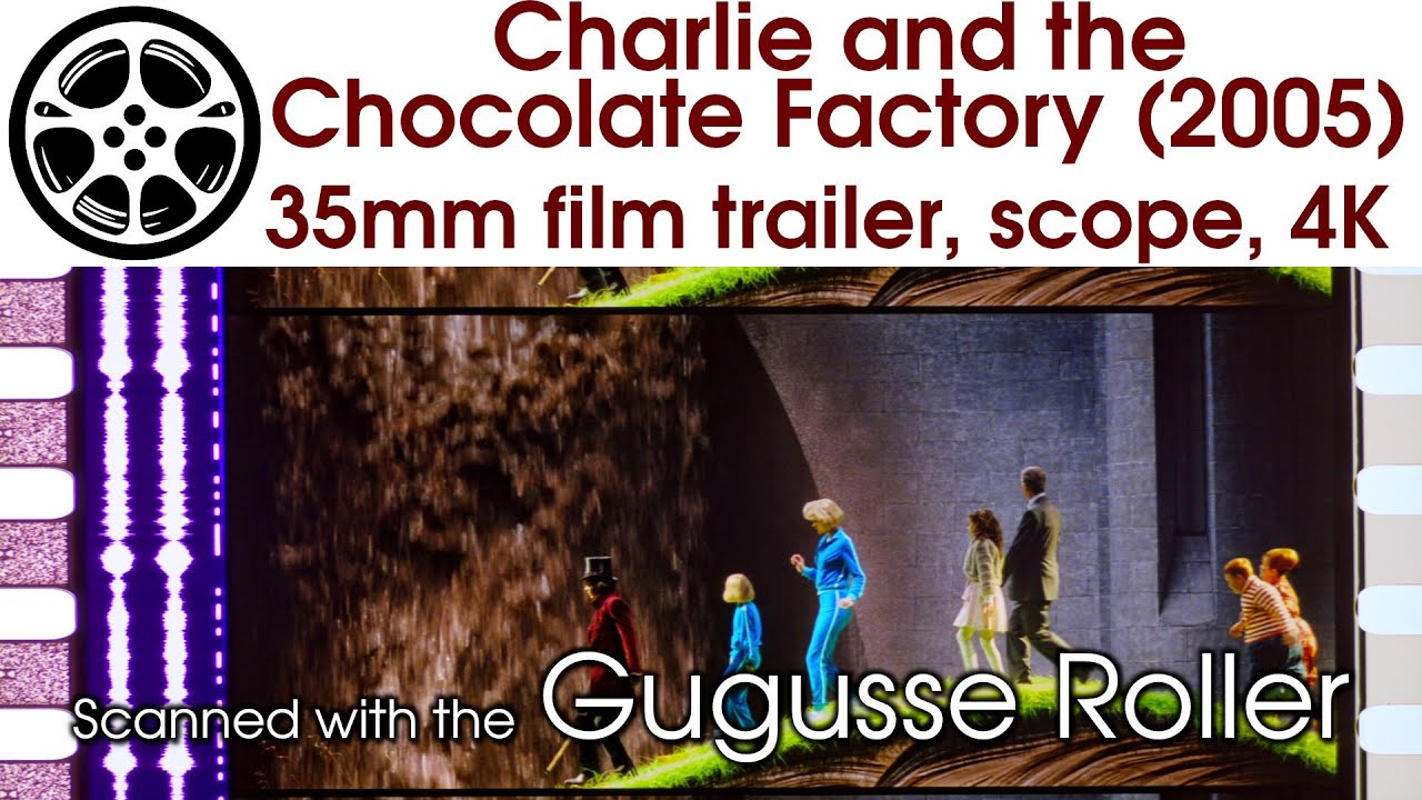 Miniature de la vidéo Charlie and the Chocolate Factory (2005) 35mm film trailer 2A, scope 4K du film Charlie et la Chocolaterie