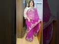 Male To Female Wearing Pink Saree On Long Gown