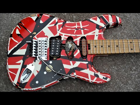 2021 EVH Striped Series Frankie Red / White / Black Stripes Relic , In Stock Best Deal on the Planet image 20