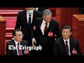 Former Chinese President Hu Jintao escorted out of party congress