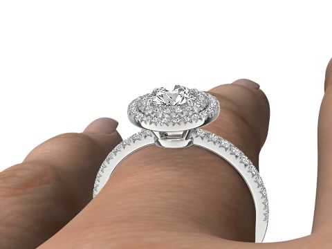 14k White Gold 1ct TDW Diamond Double Halo Engagement Ring (H-I, I1-I2)