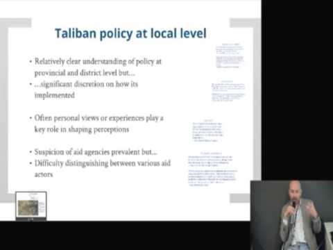 Dr Antonio Giustozzi: humanitarian engagement with the Taliban in Afghanistan