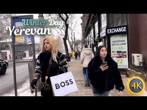 [4K] This is What January Feels in Yerevan | Walking Through Cold Streets and Winter Mood 