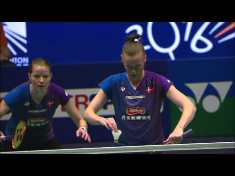 2016 European Badminton Championships - WD SF - Pedersen/Juhl vs. Barning/Tabeling