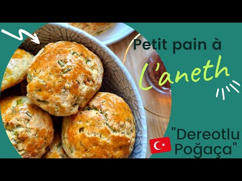 Recette Turque 🇹🇷 Petit pain à l'aneth 🌱 parfait pour le tea time 🍵 (Dereotlu Poğaça)