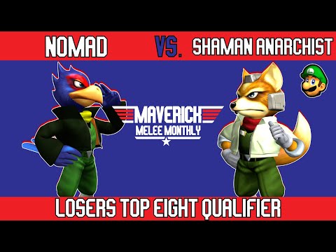 Nomad (Falco) vs. Shaman Anarchist (Fox, Luigi) Losers Top 8 Qualifier | The Maverick Melee Monthly