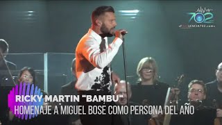 Ricky Martin &quot;Bambú&quot; Homenaje a Miguel Bosé Persona Del Año 2013