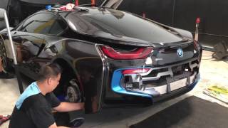 BMW i8 Rear Bumper and Quarter Panel Removal (Side Mirror Removal)