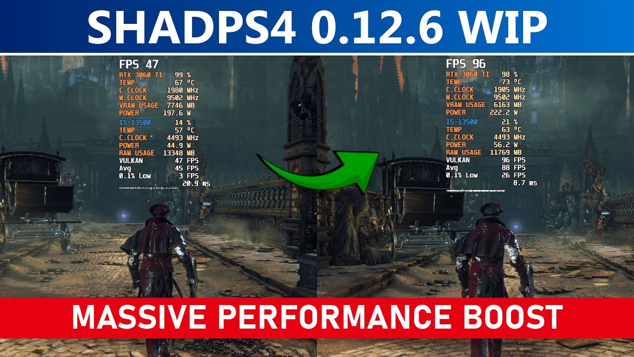 SHADPS4 v0.12.6 WIP ~ Bloodborne (MASSIVE PERFORMANCE BOOST) | PS4 Emulation - YouTube