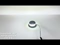LED maják 12/24V - biely / 18x1W LED / ECE R10 / magnet (ø112x46mm) - Video Youtube