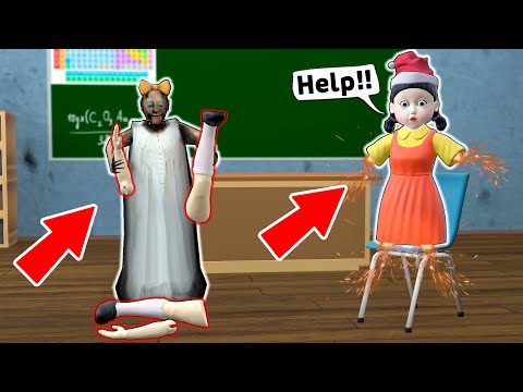 Granny vs *Squid Game* vs School - funny horror school animation (funniest episodes)