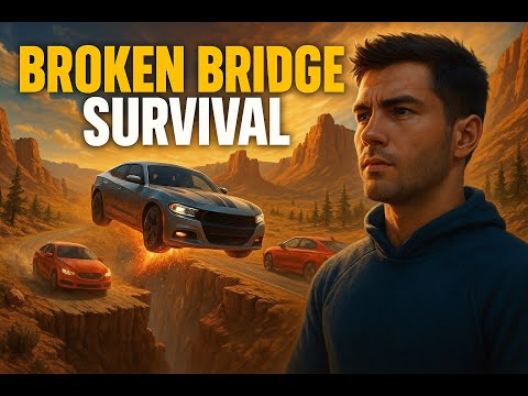 Broken Bridge Survival — Will It LAND or CRASH?! 😱🚗