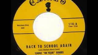 &quot;Back To School Again&quot; - Timmie &quot;Oh Yeah!&quot; Rogers (1957 Cameo)