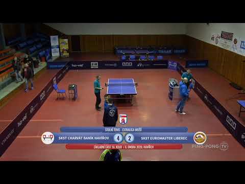 Extraliga stolního tenisu 2019/20 - SKST Charvát Baník Havířov vs. SKST EUROMASTER Liberec
