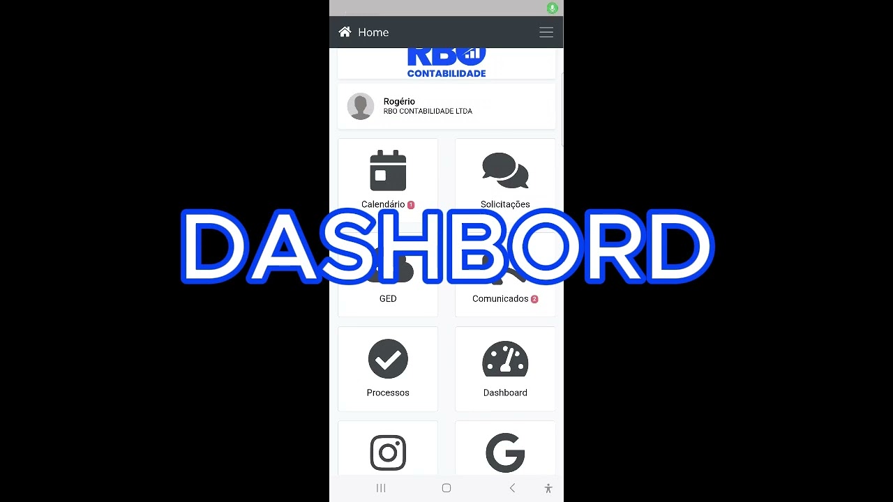 DASHBORD - APP RBO CONTABILIDADE