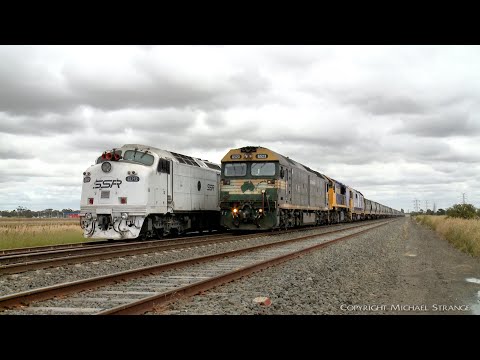 Pacific National Grain Train Passes SSR Grain Train (10/12/2021) - PoathTV Australian Railways