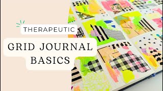 How to Make a Mini Grid Journal for Collage Therapy | Mixed Media Art Tutorial