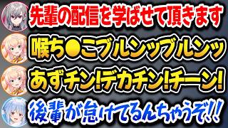 配信を学びに来たリオナに容赦なく先輩の力を見せるぺこねねｗ【ホロライブ切り抜き/兎田ぺこら】