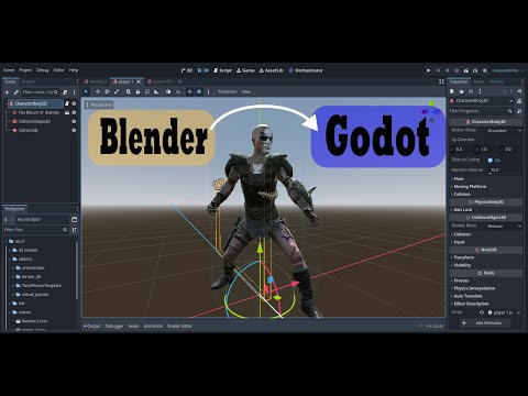 Importing Characters with Animation from Blender to Godot 4.4