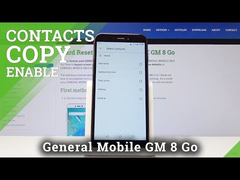 How to Copy Contacts in GENERAL MOBILE GM 8 Go - SIM Contacts